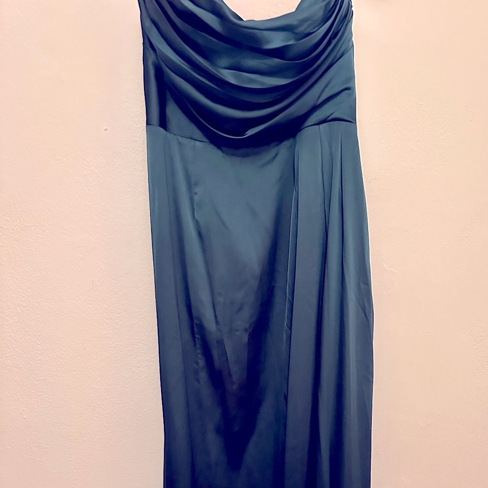 Forest Green Satin Dress